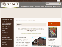 Tablet Screenshot of circlevillepolice.com
